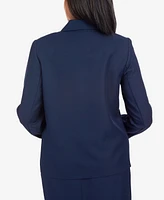 Alfred Dunner Petite Classic Fitted Blazer Jacket