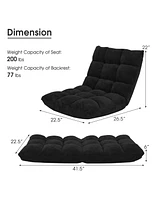 Gouun Adjustable 14-Position Floor Chair Folding Lazy Gaming Sofa Chair