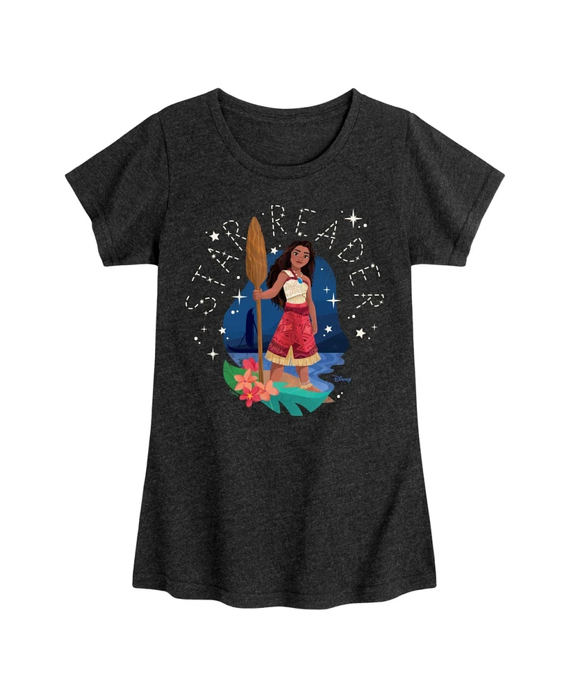 Disney Big Girls Moana 2 Star Reader Graphic Short Sleeve Tee