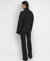 Dkny Women's Quilted Zip-Front Stand-Collar Jacket