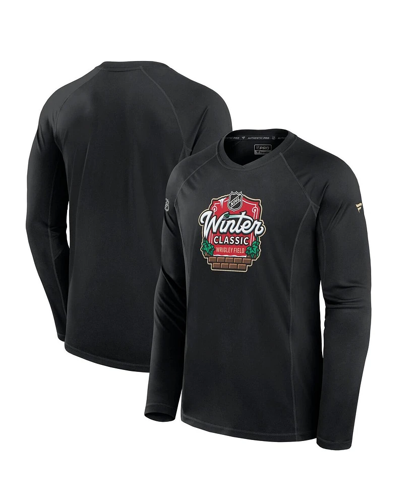 Fanatics Men's Black 2025 Nhl Winter Classic Authentic Pro Tech Long Sleeve T-Shirt