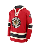 Fanatics Men's Red Chicago Blackhawks 2025 Nhl Winter Classic Inside Line Fleece Pullover Hoodie