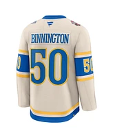 Fanatics Men's Jordan Binnington Cream St. Louis Blues 2025 Nhl Winter Classic Premium Player Jersey