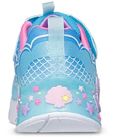 Skechers Toddler Girls' S-Lights: Mermaid Dreams Light-Up Fastening Strap Casual Sneakers from Finish Line