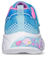 Skechers Toddler Girls' My Dreamers - Lil Mermaid Light-Up Fastening Strap Casual Sneakers from Finish Line