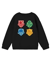 Harry Potter Boys Hogwarts house Shields Black Long Sleeve Shirt