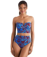 Mimi Flamingo Womens Printed Convertible Tankini Top Morgan High Waist Bikini Bottoms