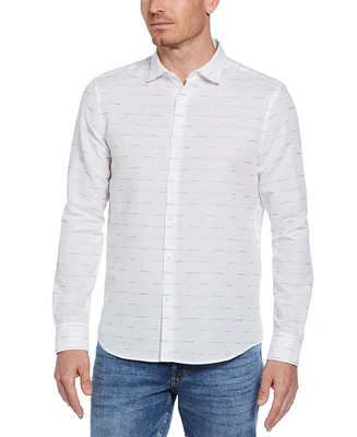 Perry Ellis Men's Untucked Dobby-Weave Shirt