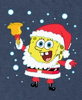 Fifth Sun Men's Spongebob Santa Bell Short Sleeve T-Shirt