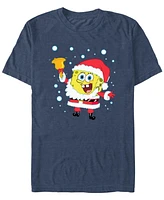 Fifth Sun Men's Spongebob Santa Bell Short Sleeve T-Shirt