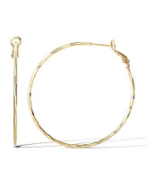 Jessica Simpson Fashion 48.2MM Omega Hoop Earrings - Gold-Tone Finish