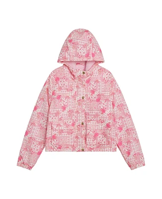 Jessica Simpson Girls 4-6X Bandana Printed Midweight Fleece Lined Jacket