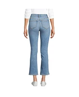 Lands' End Women's Recover Denim High Rise Kick Flare Crop Jeans