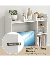 Gouun 3-Tier Multipurpose Desk Bookshelf with 4 Shelves