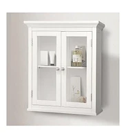 Slickblue Classic 2-Door Bathroom Wall Cabinet in White Finish