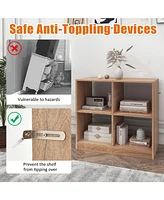 Gouun 4-Cube Kids Bookcase with Open Shelves