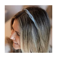 Thin Braid Headband - Light Wash Denim