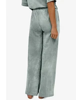 ellos Women's Plus Wide Leg Velour Lounge Pants