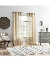 Archaeo Slub Textured Linen Blend Grommet Top Curtain
