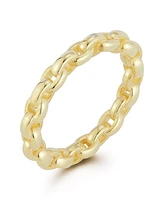 Rachel Zoe 14K Gold Plated Sterling Silver Link Band Ring