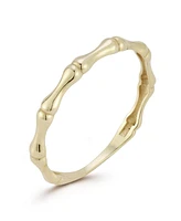 Rachel Zoe 14K Gold Bamboo Band Ring