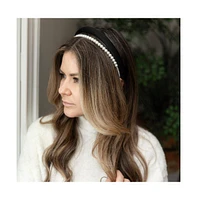 Headbands of Hope Classic Double Headband Set - Black and Pearl