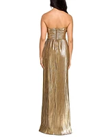 Emerald Sundae Juniors' Metallic Embellished Cutout Gown, Created for Macy's