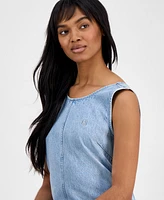 Calvin Klein Jeans Women's Sleeveless Denim Shift Dress