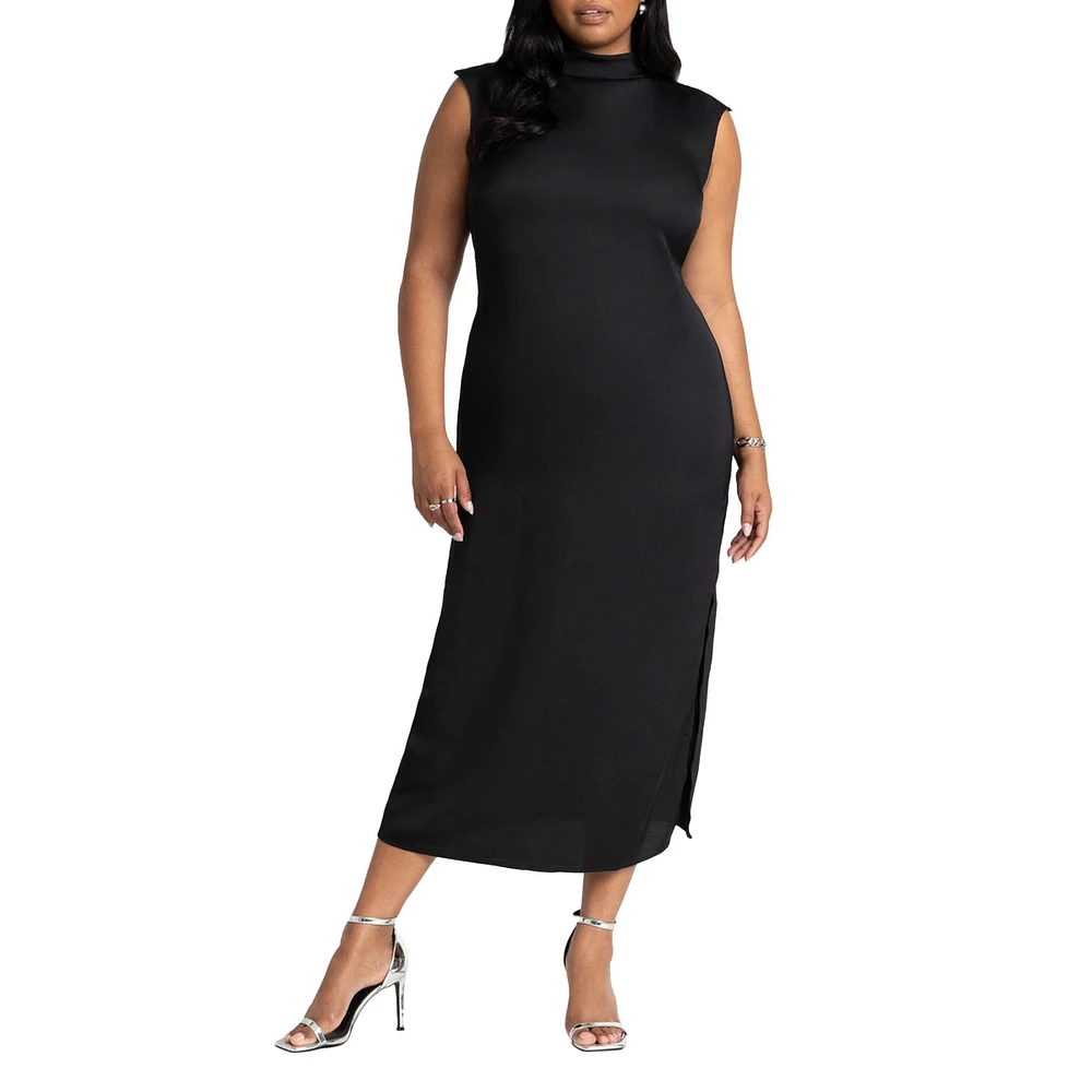 Eloquii Plus High Neck Column Dress