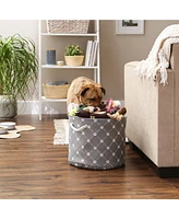 Bone Dry Collapsible Pet Storage Bin Trellis Paw Print