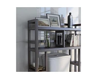 Slickblue Solid Wood Over-the-Toilet Bathroom Storage Unit with Ample Storage Space