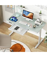 Gouun 48-Inch Height Adjustable Electric Standing Desk with Drawer