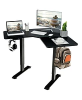 Gouun L-shaped Electric Standing Desk with 4 Memory Positions and Lcd Display