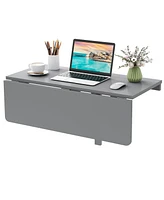 Gouun 31.5 x 23.5 Inch Wall Mounted Folding Table for Small Spaces