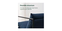 Slickblue Modern Upholstered Accent Chair with Metal Frame