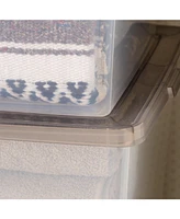 Iris Usa 36 Quart Snap Top Plastic Storage Bin, 6 Pack