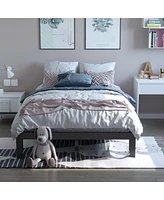 Gouun Queen Size 14 Inch Wooden Bed Mattress Frame