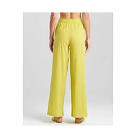 Natori Women's Cotton Gauze Pants with Tassel