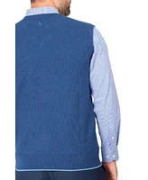 Tailorbyrd Men's Textured Waffle Sweater Vest