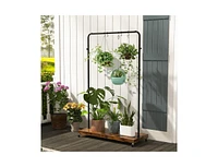 Slickblue Industrial Style Heavy Duty Metal Pipe Clothes Garment Rack with Bottom Shelf Sturdy and Functional