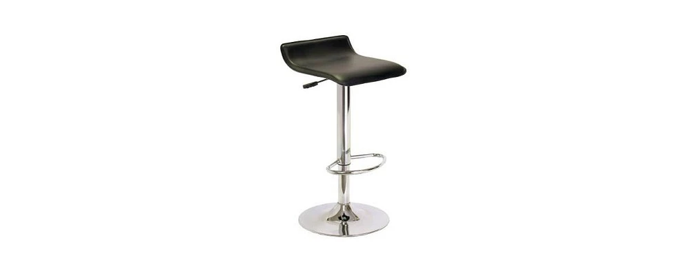 Slickblue Contemporary Faux Leather Abs Air-Lift Swivel Bar Stool