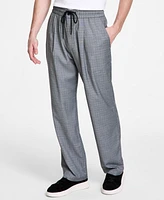 Hugo Boss Men's Plaid Straight-Fit Pull-On Trousers