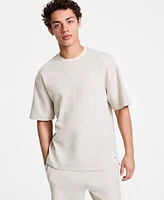 Hugo Boss Men's Relaxed Fit Waffle Knit Short Sleeve T-Shirt