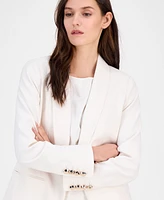 Anne Klein Women's Liberty Stretch Open-Front Shawl Collar Blazer