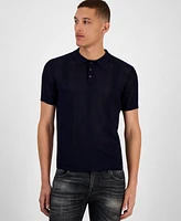 Guess Men's Mesh Stripe Elija Polo Shirt