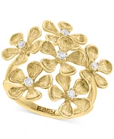 Effy Collection Diamond Floral Ring (1/5 ct. t.w.) in 14k Gold