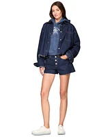 Tommy Jeans Women's Cotton Cropped Denim Shirt Jacket