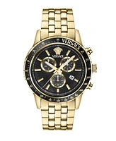 Versace Men's Sport Chrono Ip Yellow Gold Stainless Steel Bracelet Watch, 44mm