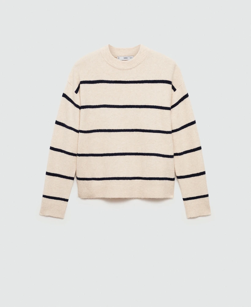 Mango Women's Knit Striped Sweater