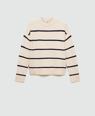 Mango Women's Knit Striped Sweater